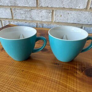 Set of 2 Creature Cups Blue/White Sea Star Ceramic Coffee Mug